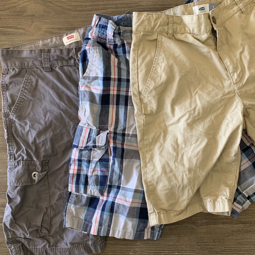 Back-To-School Pack: 3 sets of Cargo Shorts sz 12